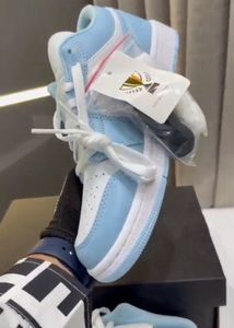 JORDAN 1 Low White Ice Blue Sneakers