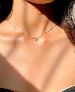 Anti Tarnish Solitaire Necklace