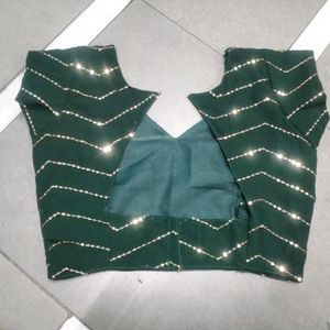 Full Sequence Bottle Green Blouse