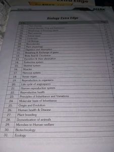 Chemistry Biology Extra Edge