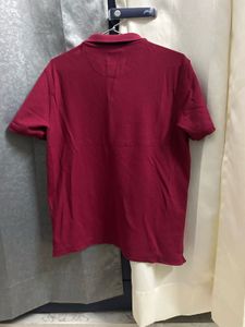 Burgundy Cotton Polo Shirt