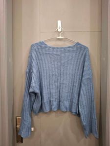 Blue Knit Top