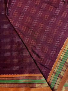 Like new maroon colour sari with Zari