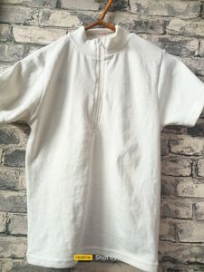 White Crop Top With Zipper