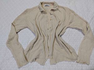 Beige Collared Shirt