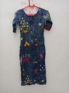 Blue Cotton Kurtha