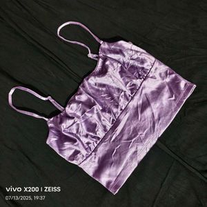 I. Purple Velvet Cami Top
