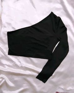 Black One-Shoulder Top