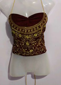 VERY GORGEOUS VELVET BACK TIE TOP