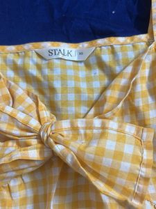 Cute Yellow Gingham Tank Top