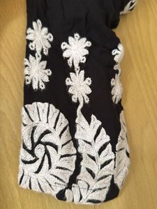 Black Embroidered Kurti Cord Set