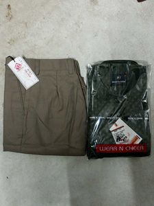 Men's Casual Shirt & Trousers Set Pack Of 2