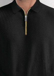 TRIPR MEN Solid  Polo Neck Cotton Blend  Black