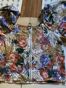 Floral Print Top &amp; Lower Set