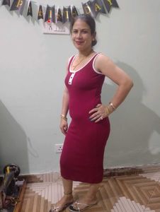 Burgundy Bodycon Dress