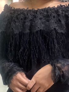 Black Off Shoulder Top