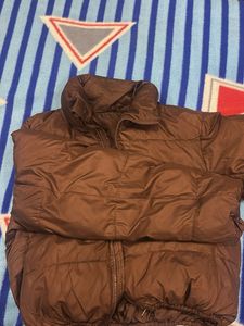 Brown Cropped Puffer Jacket