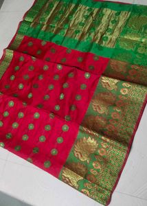 Red Colour Banarasi Silk Saree