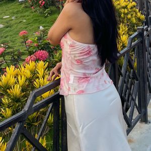 SAVANA Pink Halter Neck Top
