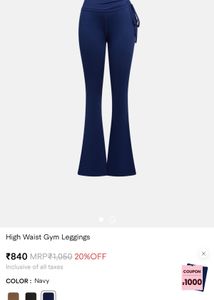 Savana Blue High Waist bootcut gym Leggings