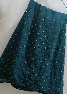 Teal Embellished Salwar Kameez