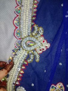 Zardozi Pearl Work Saree With Patticote Rarely Us