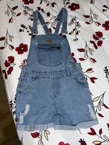 Cute Denim Dungaree Shorts