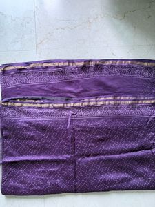 Purple Maheshwari Silk Saree