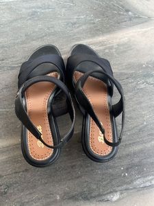 Bata Black Slingback Heels - Size 7