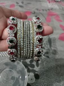 Beautiful Jarkan Stone Bangles For Partyware