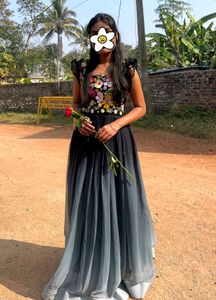 Floral Embroidered Gown