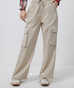 New Unused Beige Cargo Pants