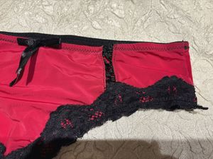 Red &amp; Black Lace Panty