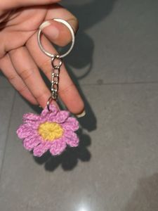 Crochet Flower Keychain