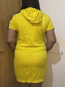 Yellow Hoodie Dress