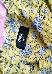 Yellow Floral Print Tunic From Max