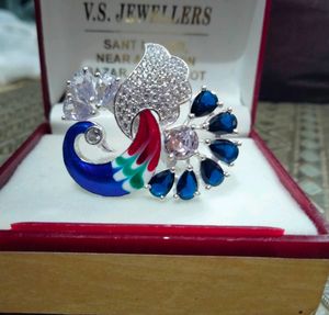 Peacock Silver Ring