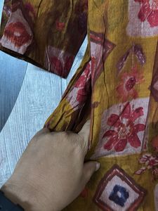 Brown Floral Kurti