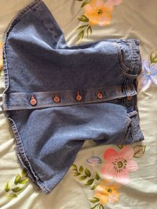 A line Denim Skirt