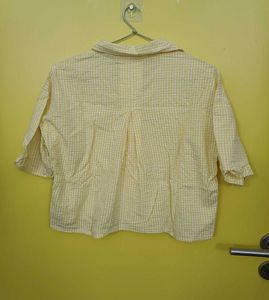 Yellow Gingham Loose Fit Shirt