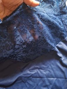 Blue Lace Cami Slip