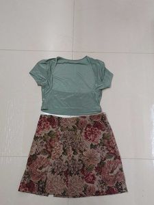 Combo Of Skirt And 2 Tops
