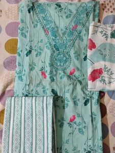 Aqua Floral 3-Piece Suit