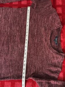 Cherokee Burgundy Marled Long Sleeve Top