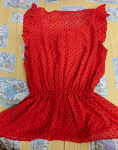 Red Polka Dot Top