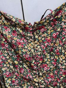 Floral Print Ruffle Dress