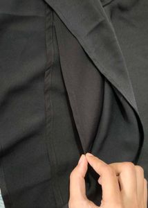 Satin Black Midi Skirt