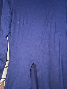 Navy Blue Long Sleeve Top