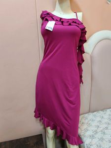 ZARA fuchsia Ruffle dress