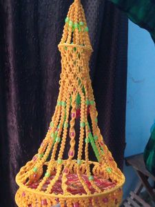 Handmade Macrame hanging jhula for laddu gopal ji